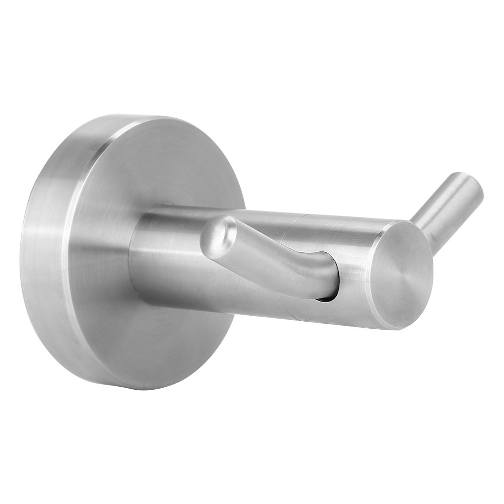 Stainless Steel Towel Hooks for Bathroom Wall - 2 Pack for Home & Kitchen Use