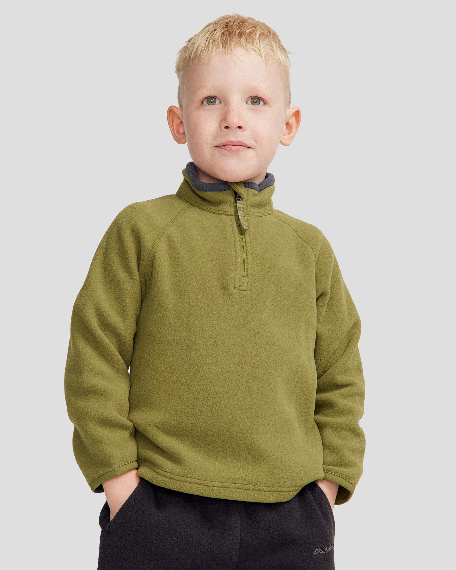 Kids' Ridge 100 PrimaLoft Bio Eco-Friendly Pullover Hoodie - Dark Fern Green - Warm Winter Jacket for Boys & Girls - Perfect for Outdoor Activities, School & Cold Weather Adventures
