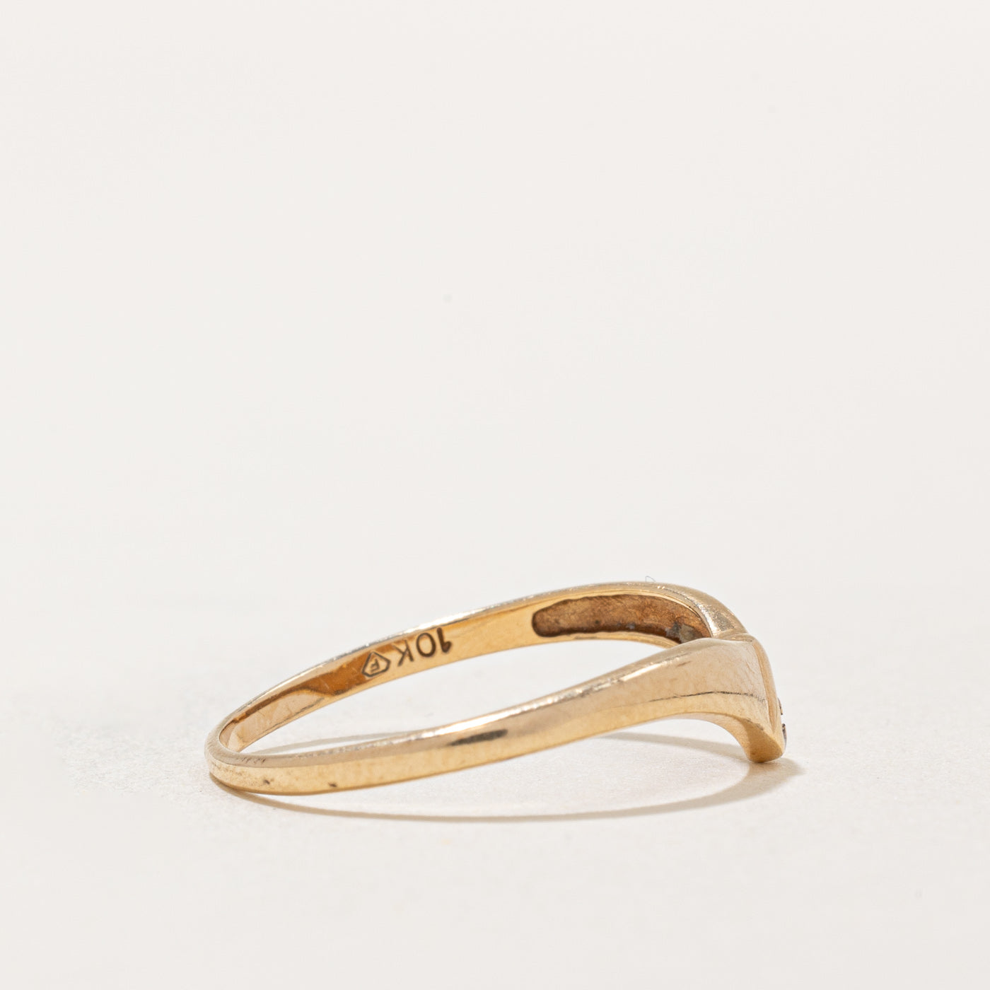 0.006ct Diamond Chevron Ring for Women - Size 7 | Elegant Stackable Band for Anniversary, Wedding & Everyday Wear