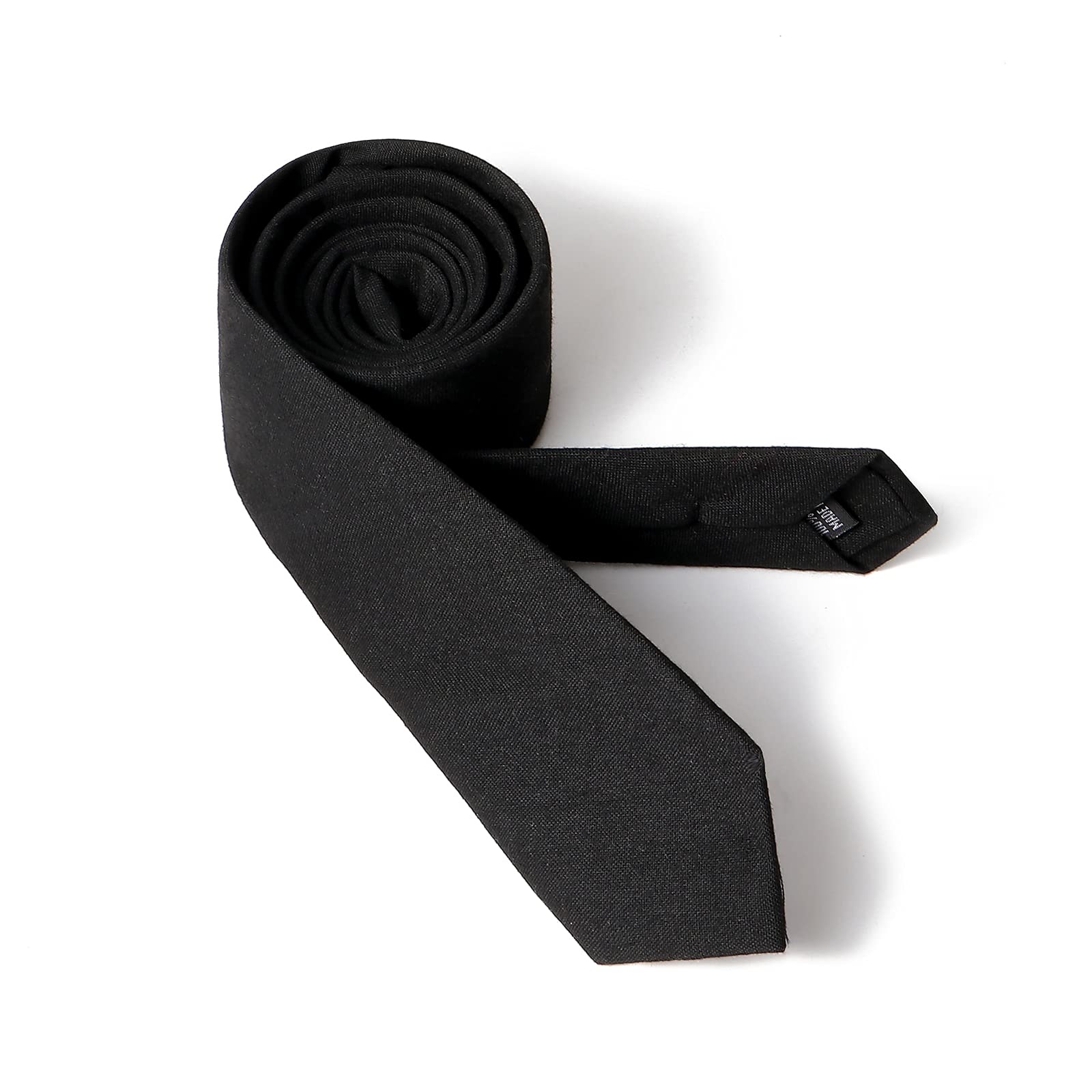 HOULIFE Men's Skinny Ties - Solid Color & Cotton Stripe Slim Neckties for Wedding, Business, Party | Formal & Casual Wear for Office, Interviews, and Special Occasions