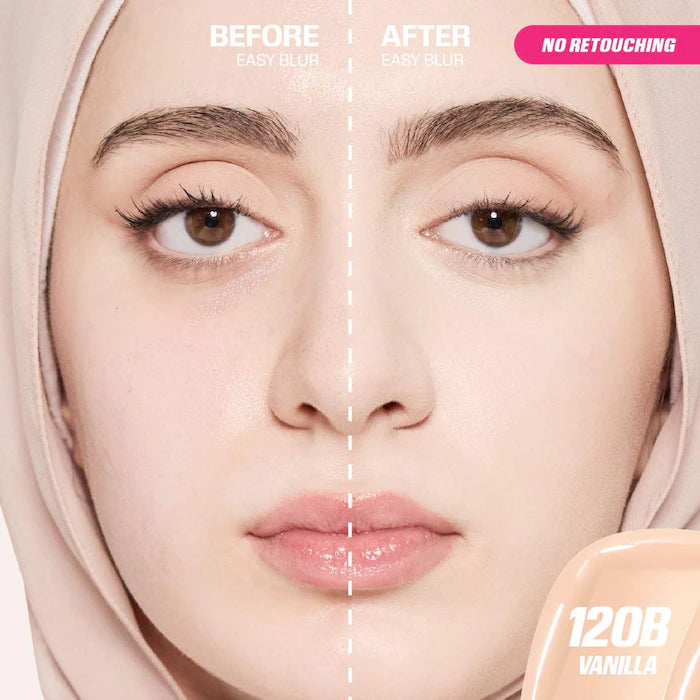 HUDA BEAUTY Easy Blur™ Natural Airbrush Foundation with Niacinamide - Lightweight, Buildable Coverage for Flawless Skin | Perfect for Everyday Wear & Special Occasions