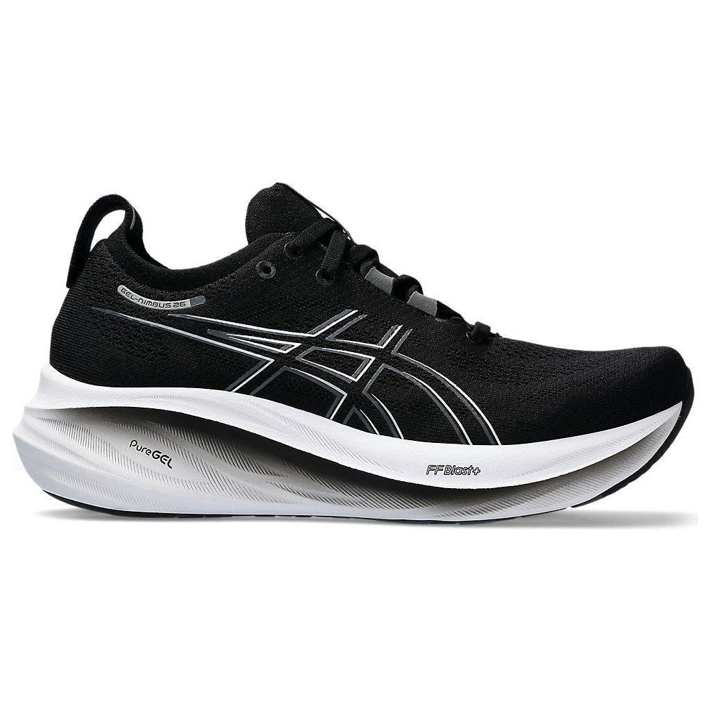 Asics Women's Gel Nimbus 26 Running Shoes - Black Graphite Grey | Lightweight Cushioned Sneakers for Women | Perfect for Jogging, Gym Workouts & Daily Walking