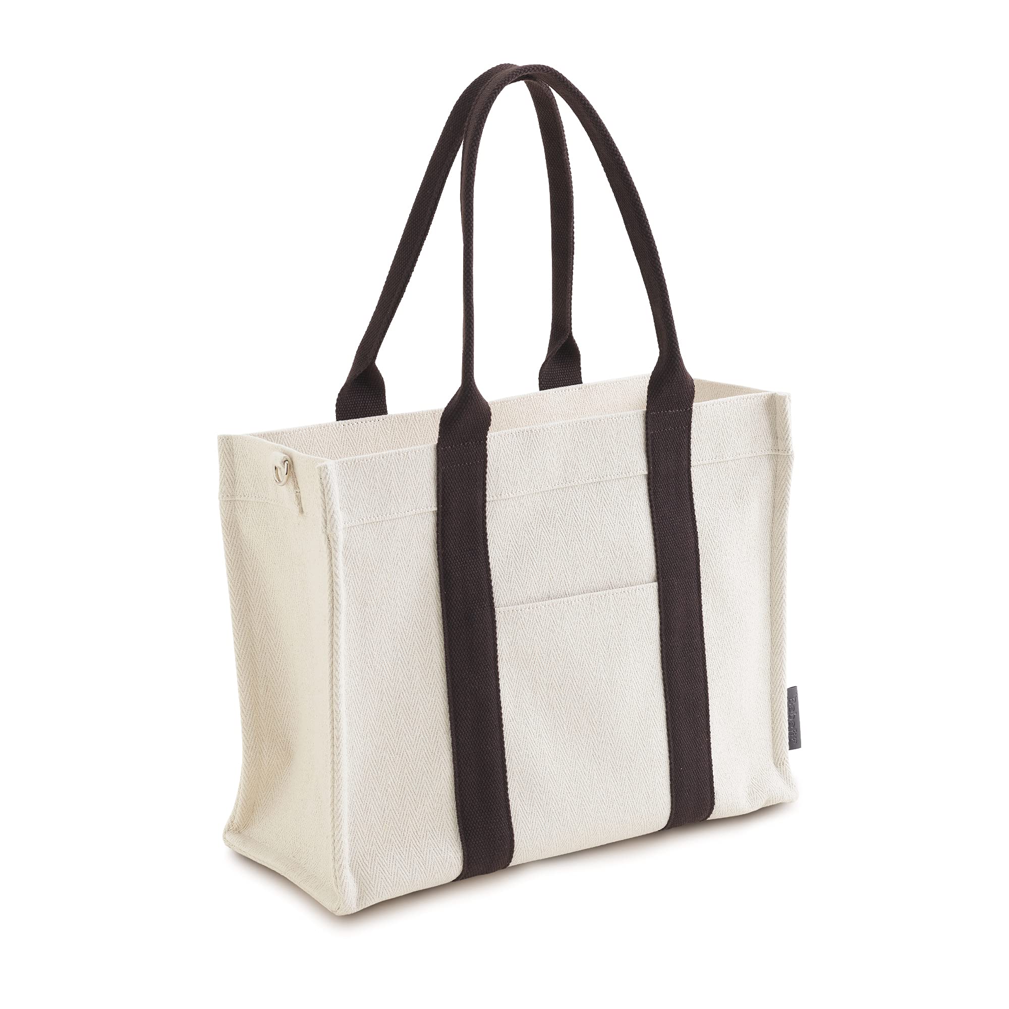Bebefit Diaper Tote Bag with Organizer - Insulated Baby Bag for Parents, 12-Pocket Herringbone Design - Perfect for Travel, Daycare & Family Outings