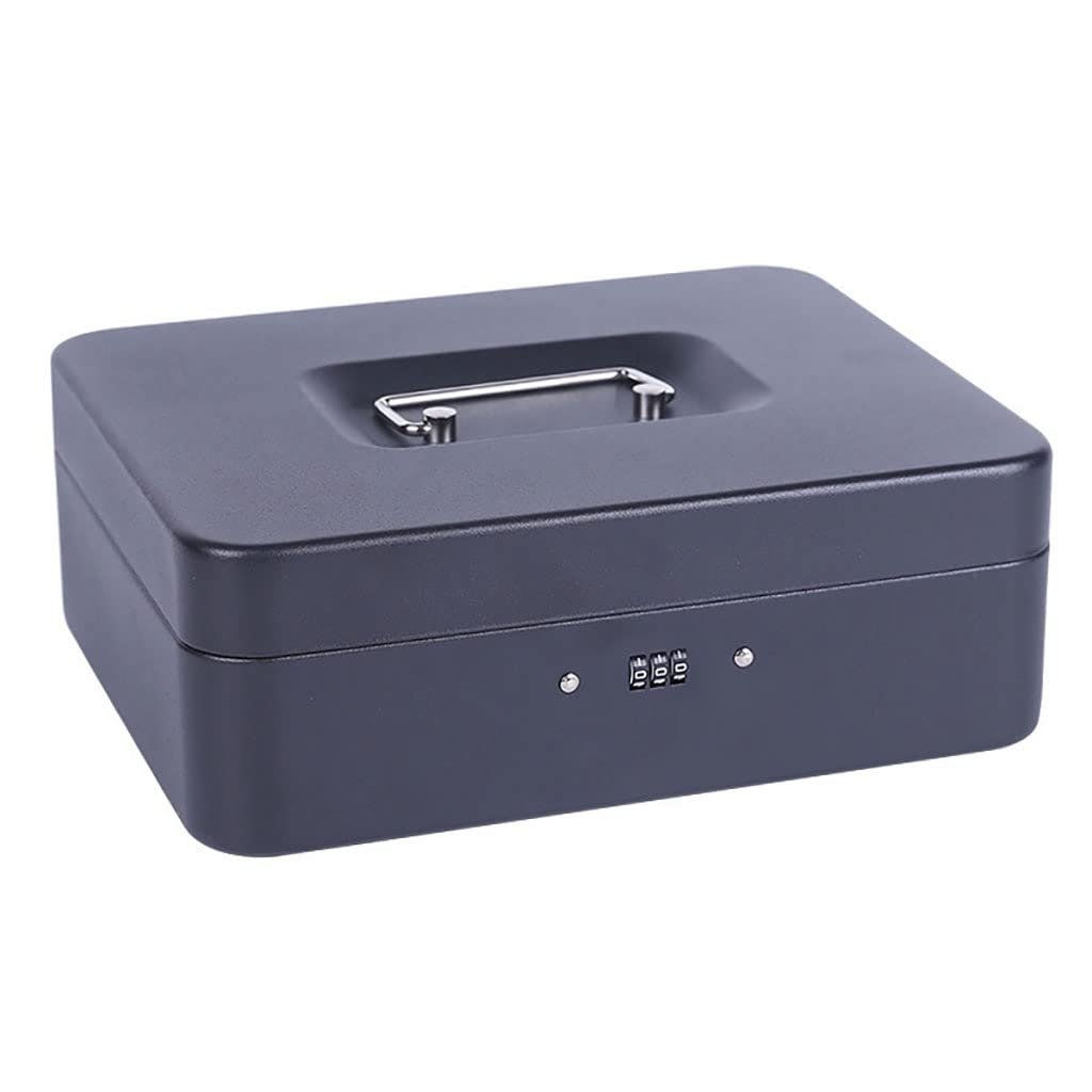 Steel Security Safe Box with Password Lock - Portable Money & Jewelry Storage for Home, Office & Travel - Anti-Theft Protection for Cash, Documents & Valuables (30x24x9cm) - Ideal for Family Safety, Business Use & Hotel Stays