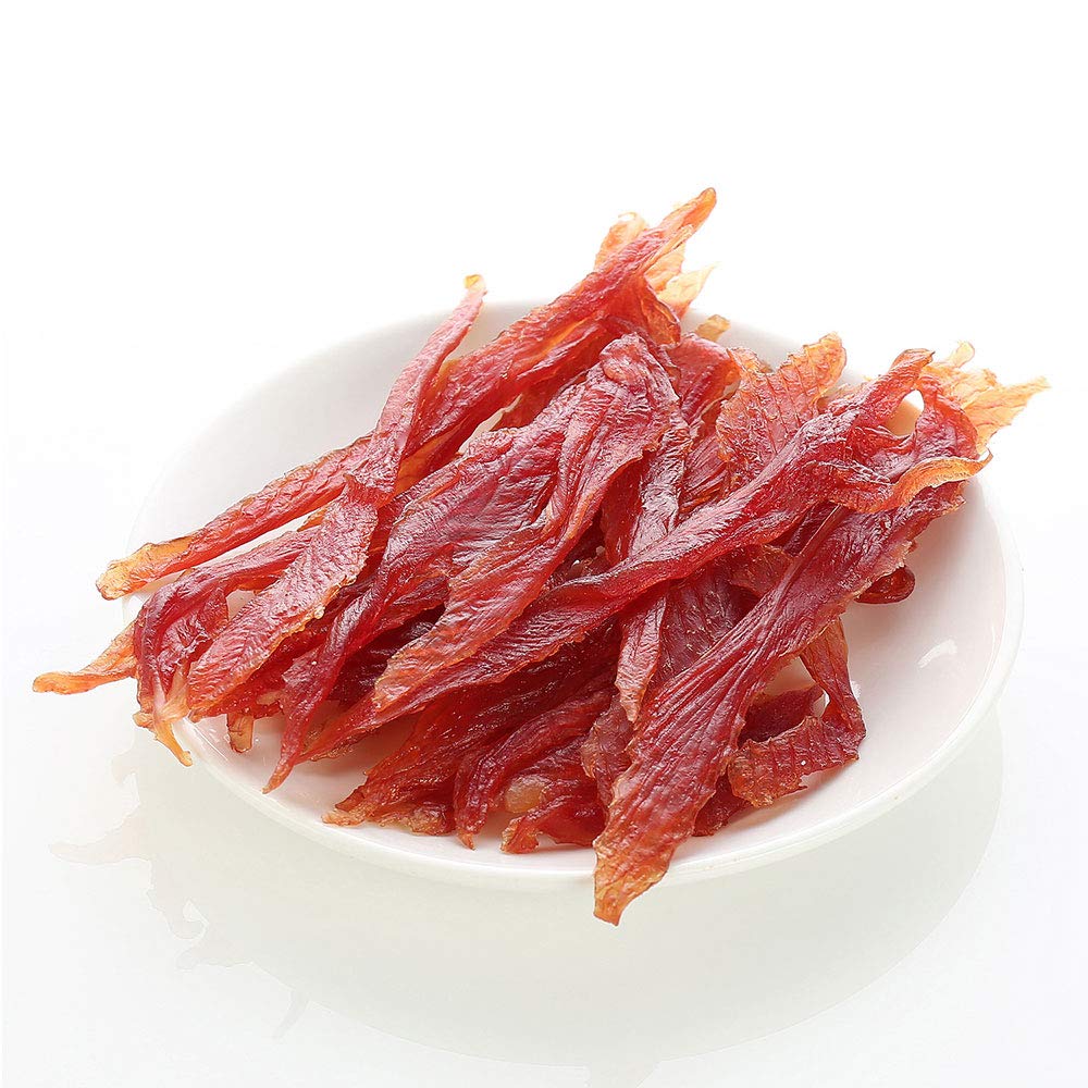 Premium Soft & Chewy Dog Jerky Treats - Duck, Chicken & Fish Flavors - Healthy, Delicious Natural Snacks for Dogs - Tender Duck Jerky Slices 1.5oz (Pack of 10) - Perfect for Training Rewards & Daily Treats