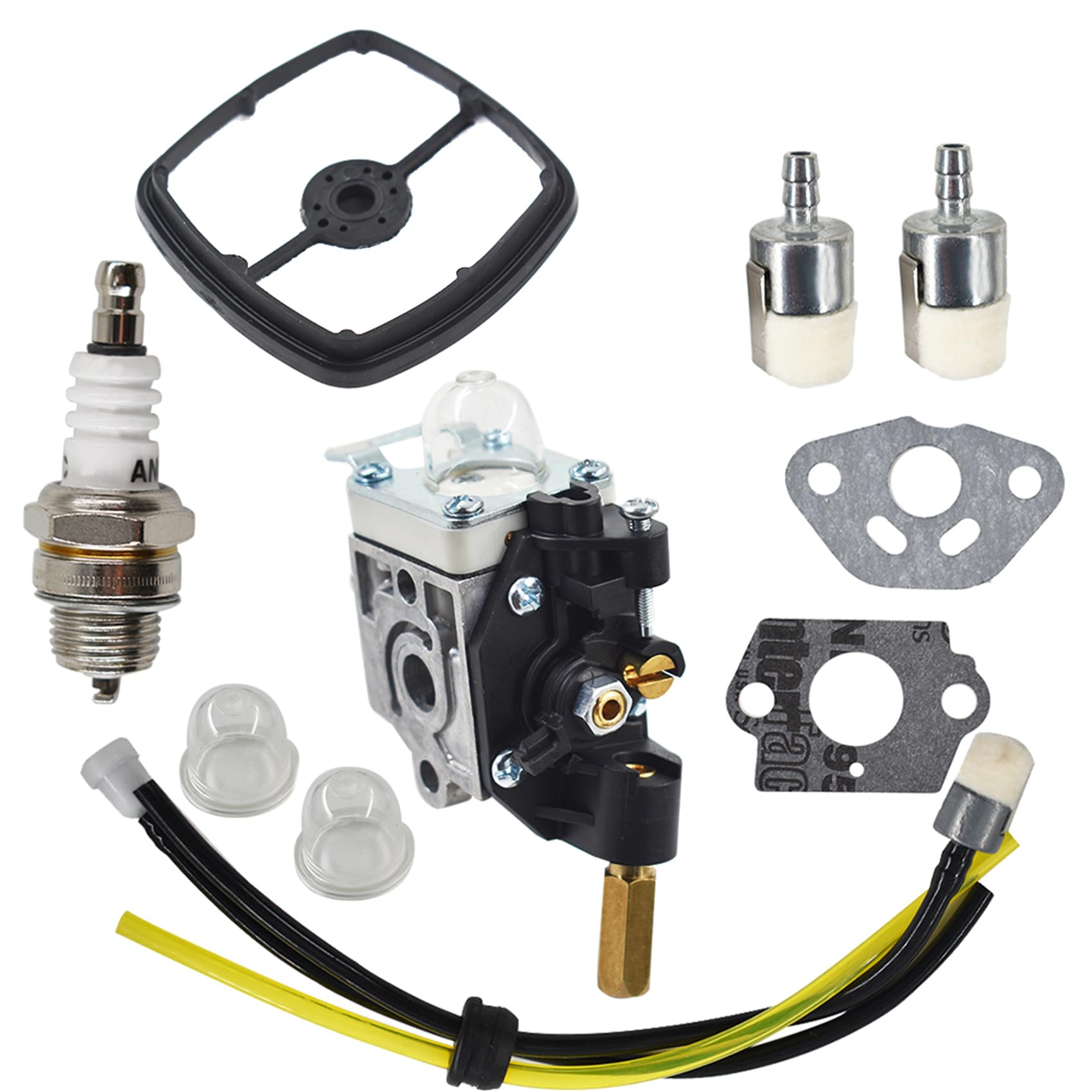 Echo SRM 210 SRM 211 HC 150 PE 200 GT Carburetor Rebuild Kit - Compatible with RB-K70A RB-K66B SRM201 SRM230 SRM231 HC160 HC180 HC200 RB-K7 - Perfect for Lawn Mower, Trimmer & Chainsaw Maintenance