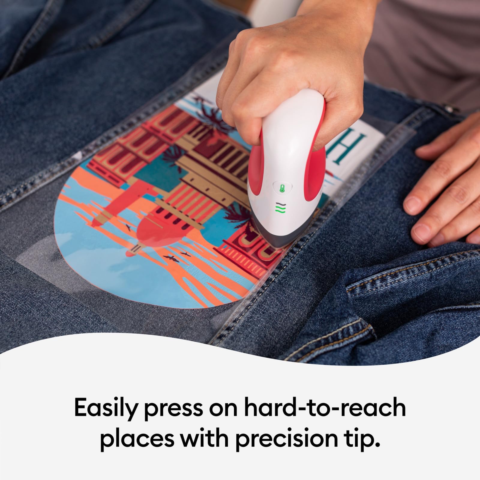 Cricut EasyPress Mini Heat Press Machine for Small Items - Shoes, Hats, Stuffed Animals - 3 Temperature Settings, Ceramic Coated Plate, Precision Tip, Raspberry | Perfect for DIY Crafts, T-Shirt Designs & Home Projects