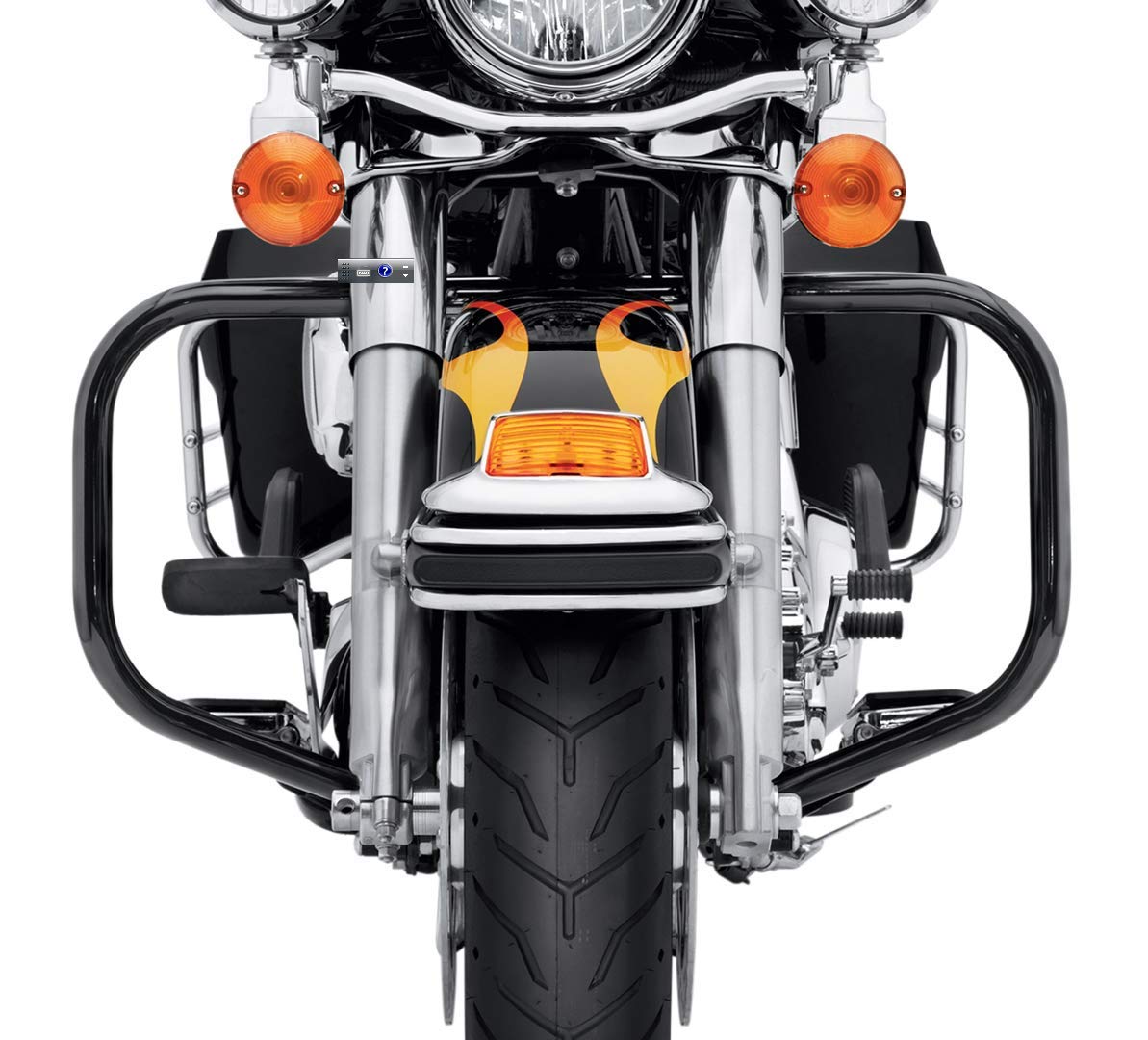 1997-2008 Harley Davidson Touring FLHR FLTR FLHX FLHT Saddlebag Support Guards & Engine Guard Kit - Black | Motorcycle Protection for Long Rides & Road Trips