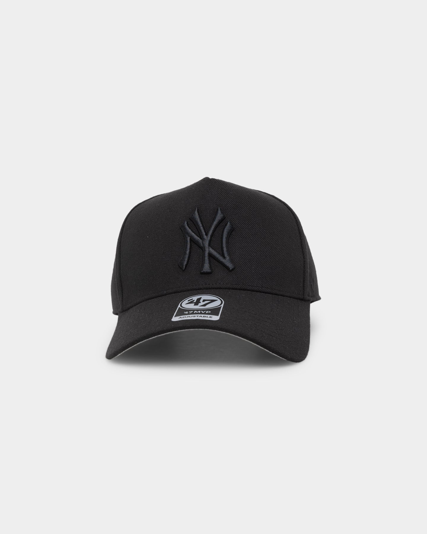 New York Yankees MVP 47 Brand Snapback Hat - Black/Black Adjustable Baseball Cap for Men & Women - Perfect for Games, Fan Gear, and Streetwear Fashion