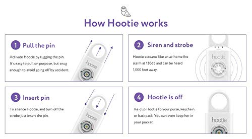 130dB Personal Safety Alarm with Strobe Light - Self Defense Keychain for Women, Men & Kids - Security Alarm for Walking, Jogging, Night Shifts & Emergency Situations - Lavender