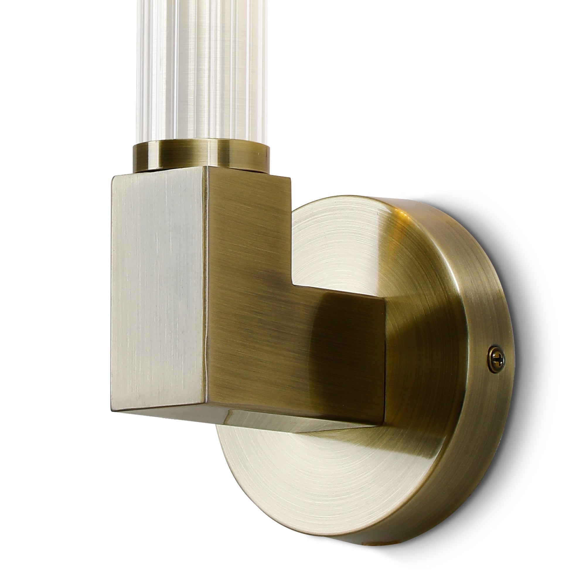 ASTI 1-Light Wall Sconce with E27 Socket, IP44 Rated, Antique Brass/Satin Nickel/Satin Black/Gold Finish - Perfect for Bedroom, Hallway & Outdoor Lighting