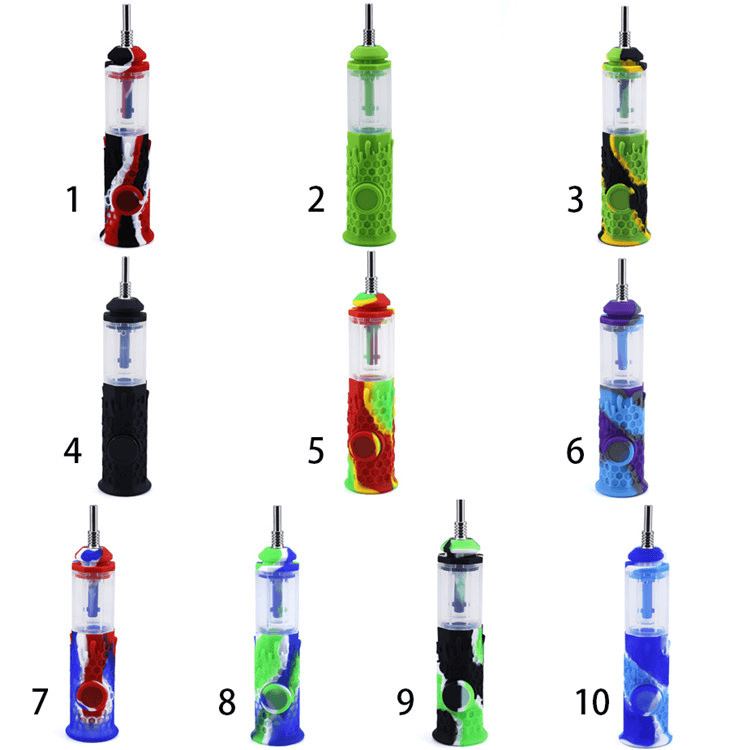 Premium Silicone Nectar Collector with Titanium Tip - Multi-Color, Durable & Lightweight Wax Concentrate Kit for Dabbing - Perfect for Travel, Home Use & On-the-Go Sessions