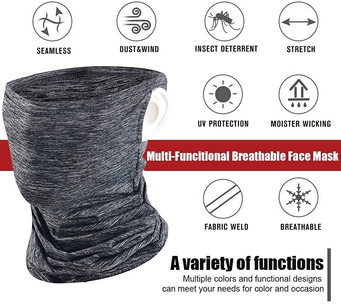Unisex Seamless Bandana Neck Gaiter - Breathable Tube Mask for Motorcycle, Cycling & Outdoor Activities - UV Protection Face Scarf for Men & Women - Perfect for Raves, Hiking & Winter Sports