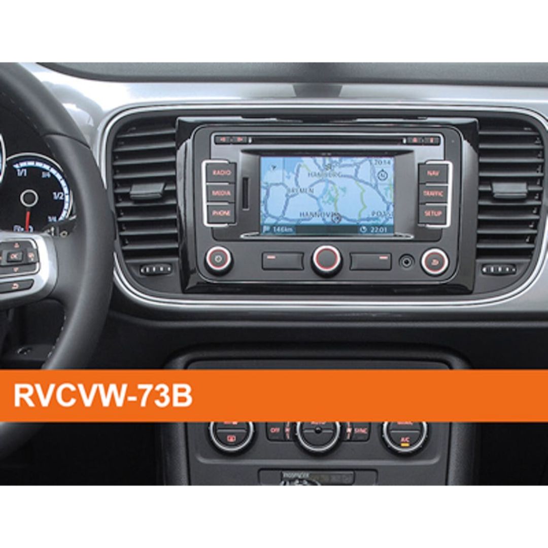 Crux RVCVW 73L Rear View Camera Kit for VW Beetle - Compatible with RNS 315 Navigation System, White LED Light, Sightline Safety View Integration | Perfect for Parking Assistance & Night Driving Safety