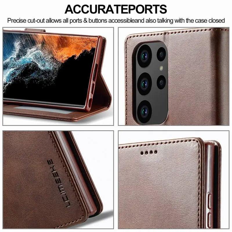 Samsung Galaxy S24 Plus Wallet Case - Premium Vegan Leather Phone Cover with Card Slots for Credit Cards & ID - Perfect for Daily Use, Travel, and Business