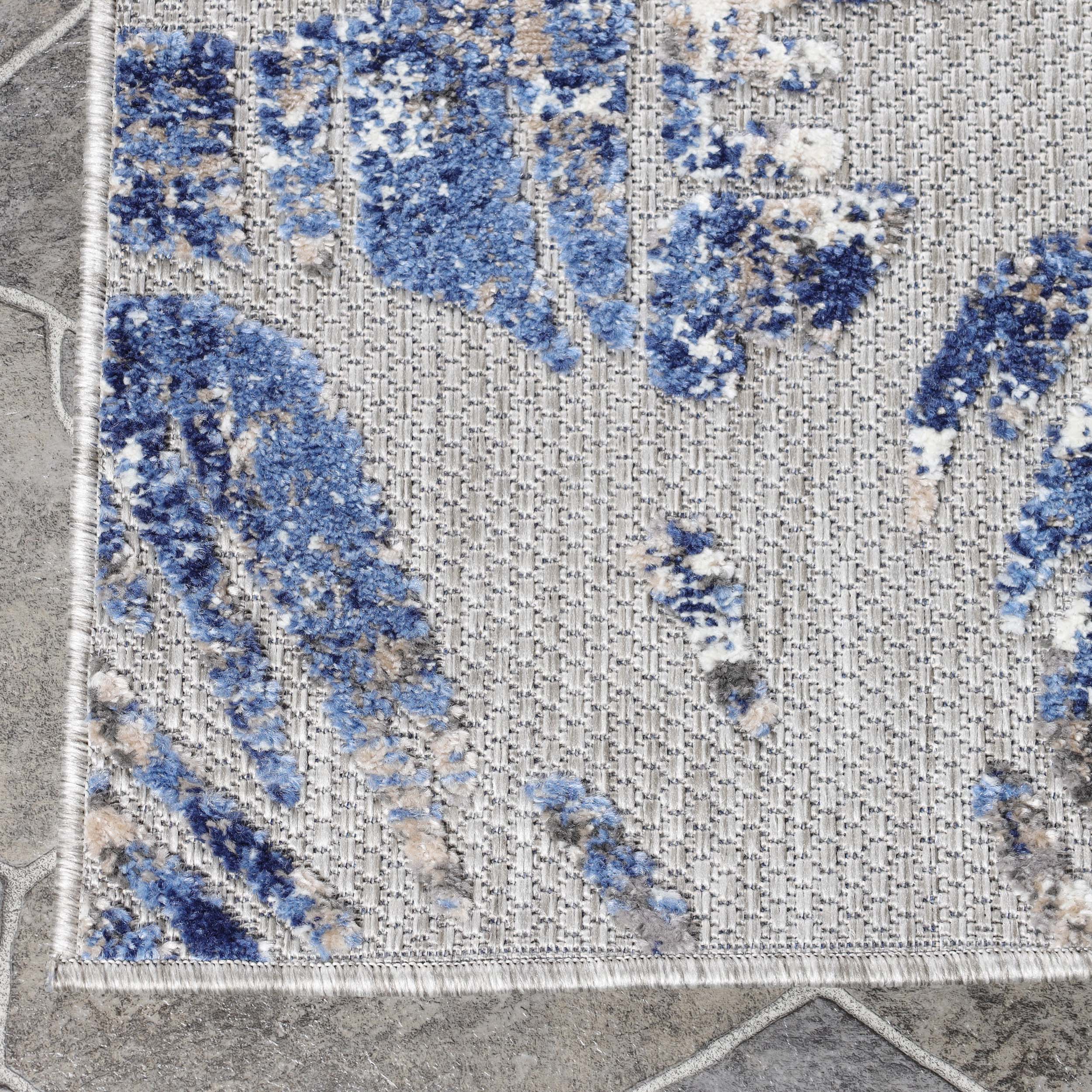 **Siesta Botanical Leaves Modern Indoor/Outdoor Area Rug or Runner Rug – Boho Chic Home Decor for Living Room, Bedroom, Patio & Entryway**