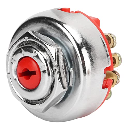 Heavy Duty Ignition Switch with Key - Professional Tractor & Lawn Mower Ignition Lock, High Strength, Easy Installation for Agricultural Equipment & Outdoor Power Tools | Perfect for Farm Tractors, Riding Mowers & Commercial Landscaping Equipment