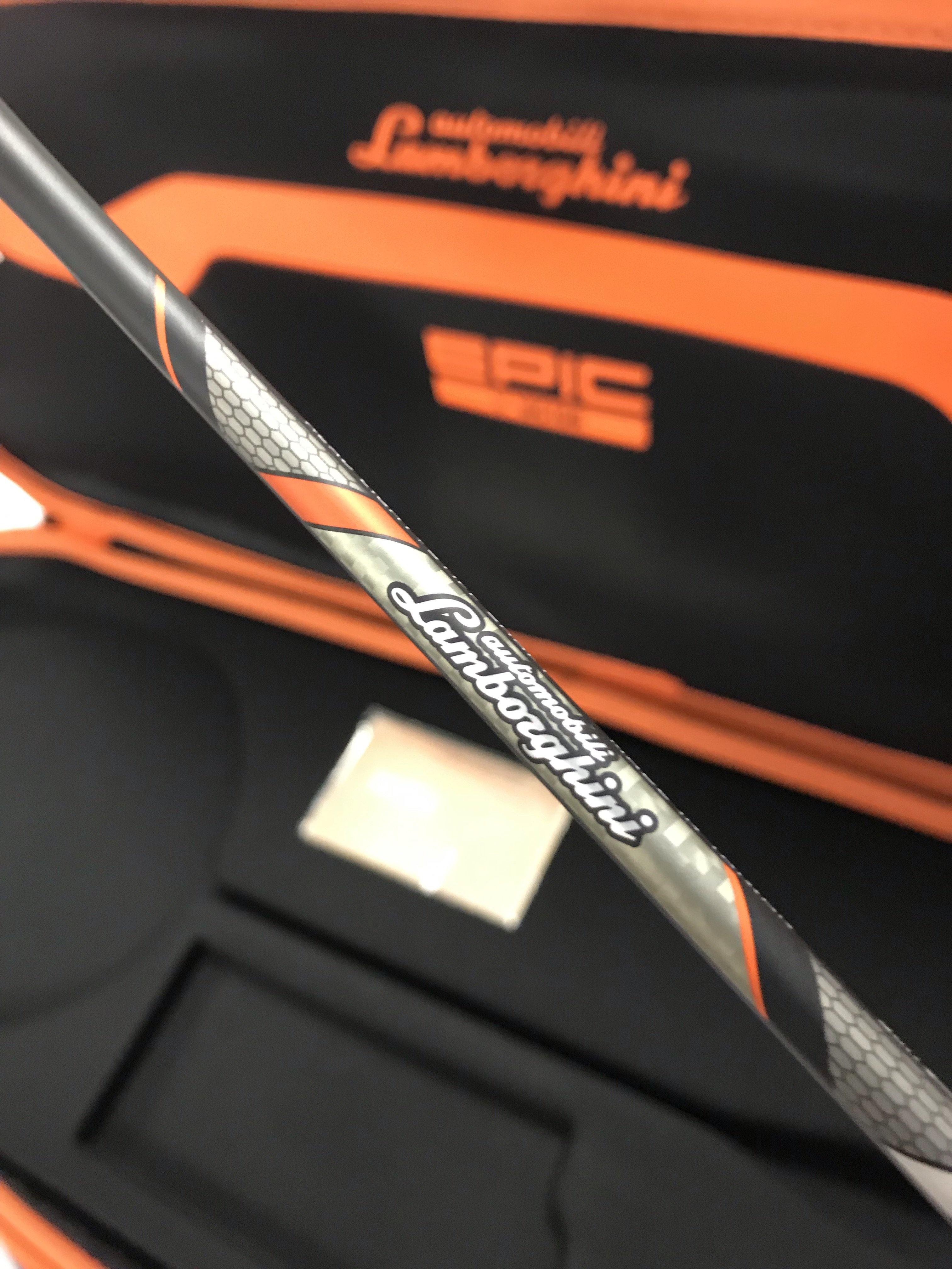 Victor EPIC Lamborghini Special Edition Unstrung Badminton Racket - Professional Carbon Fiber Badminton Racquet for Advanced Players - Perfect for Tournaments & Training Sessions