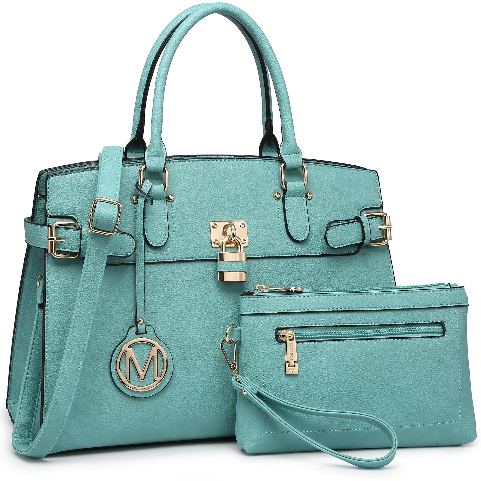 Stylish Women's Handbags & Purses - Fashion Satchel Tote Work Bag with Top Handle & Shoulder Strap + Matching Wristlet - Perfect for Office, Travel & Everyday Use
