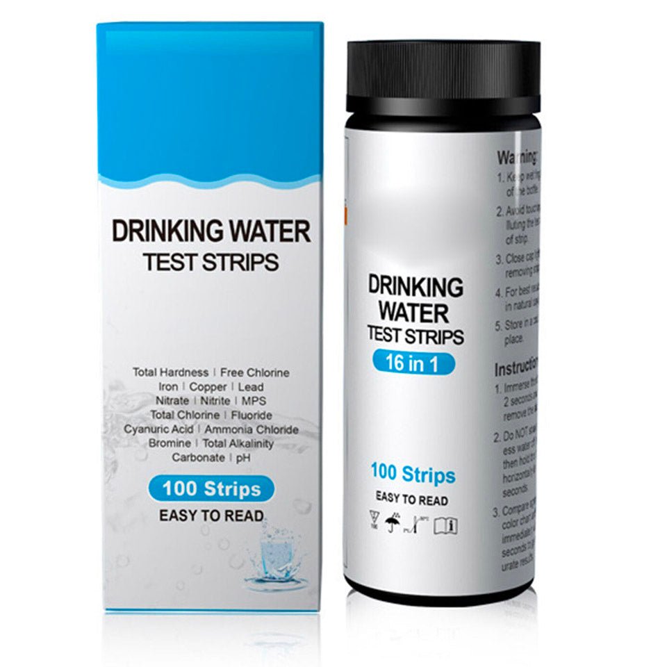 16 in 1 Drinking Water Test Strips Kit - Home & Outdoor Water Quality Testing for pH, Chlorine, Hardness & More | Perfect for Well, Tap, Pool & Aquarium Water Analysis