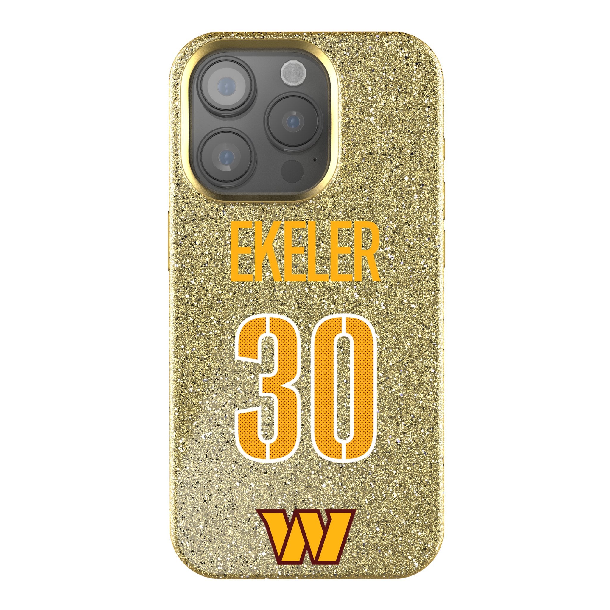 Austin Ekeler Washington Commanders 30 Rhinestone Bling Phone Case for iPhone & Samsung - Perfect for NFL Games & Fan Showcase