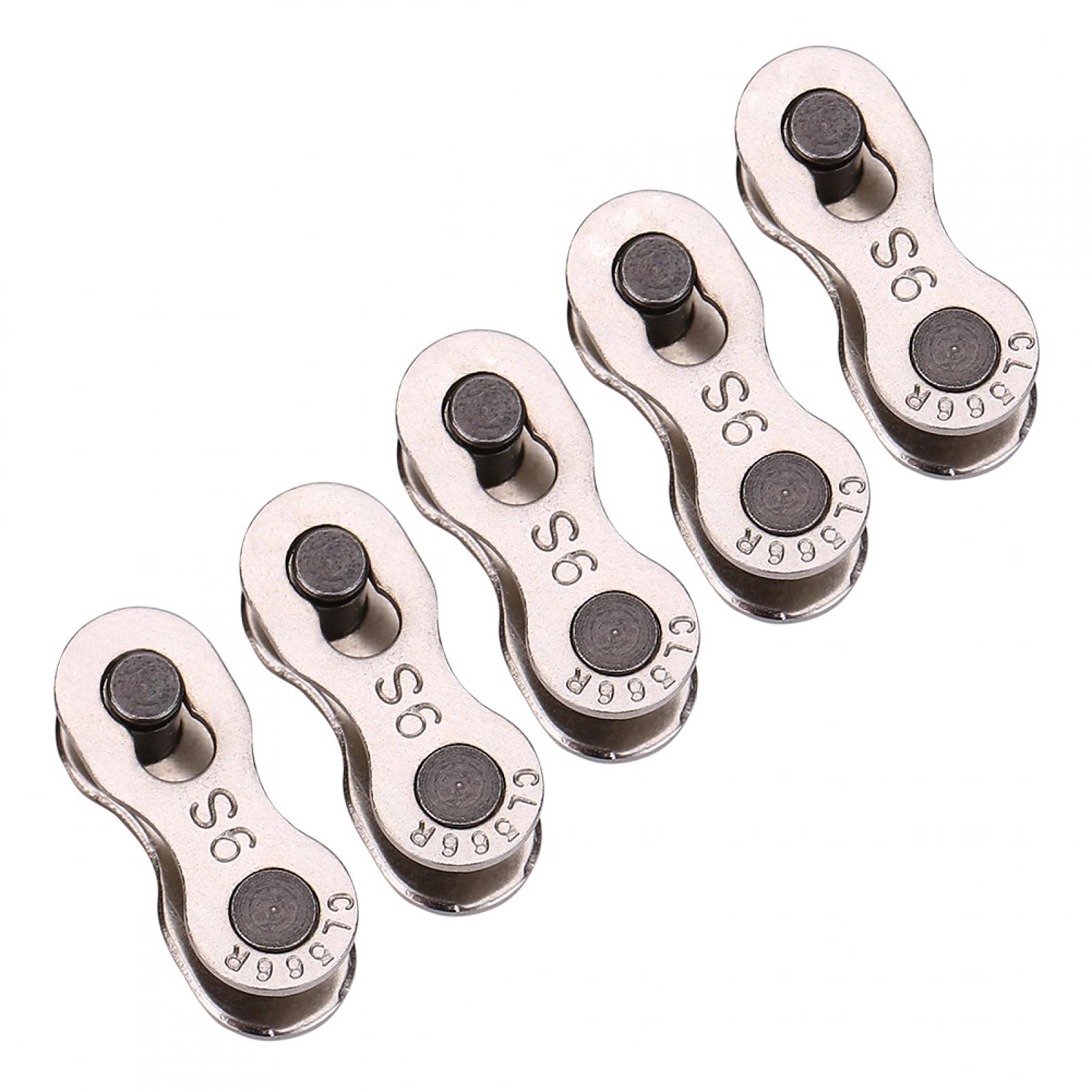 5 Pairs Quick Release Bicycle Chain Connectors - Silver Steel Magic Link for Easy Bike Chain Repair & Maintenance | Perfect for Road Bikes, Mountain Bikes & Cycling Enthusiasts