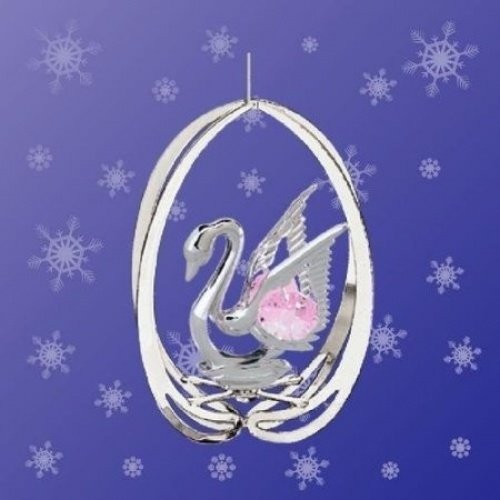 Pink Crystal Swan Sun Catcher - Home & Garden Decor