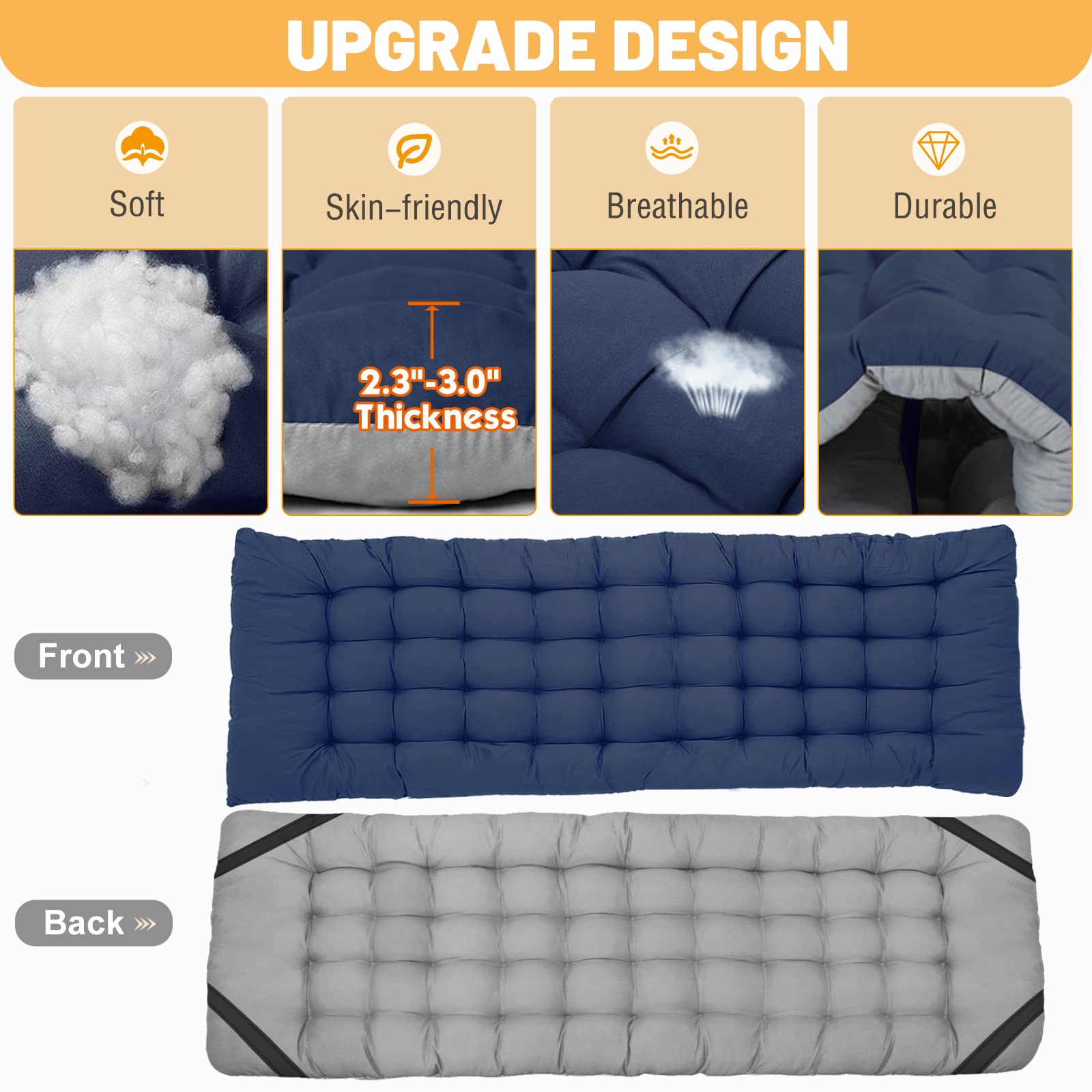 DoCred Folding Camping Cot with Mattress - 2 Pack Heavy Duty Portable Sleeping Cot Bed for Adults - Outdoor Travel Camp Cot with Carry Bag - Perfect for Camping, Hiking, and Emergency Preparedness