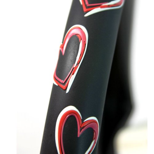 4XL Pink Heart Logo Car Accessories Set - Headrest Covers, Black Cloth Seat Covers & Steering Wheel Cover | Universal Fit for Cars, SUVs & Trucks | Valentine's Day Gift & Car Interior Decor
