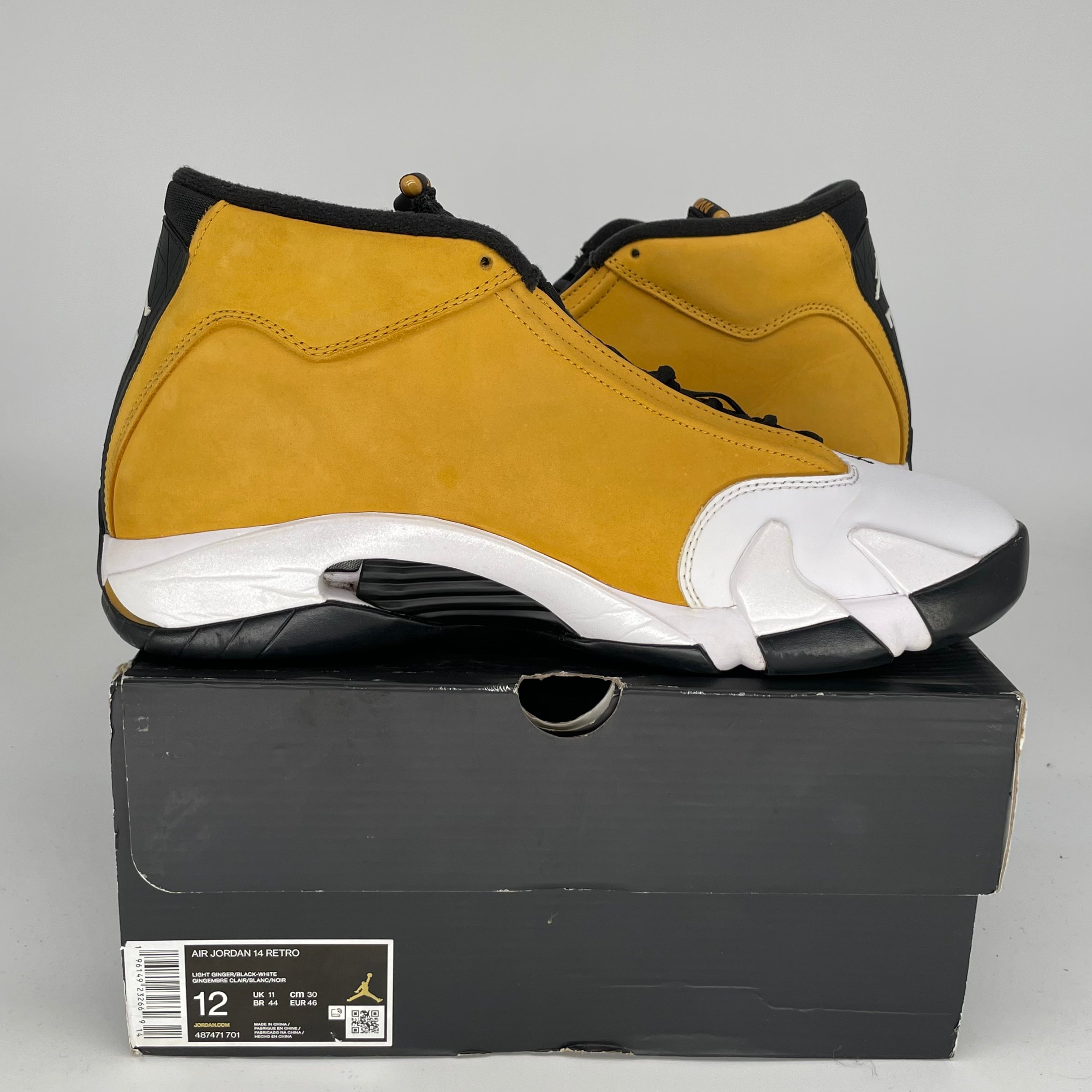 Air Jordan 14 Retro Light Ginger Men's Basketball Shoes Size 12 (487471-701) - Perfect for Streetwear & Court Performance