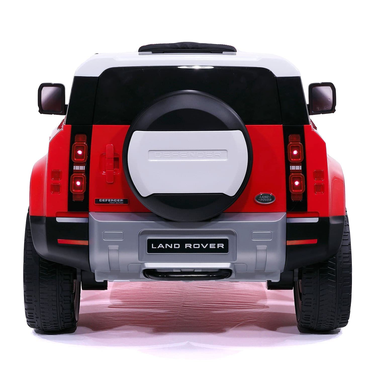Modern Kids Land Rover Defender 12V Electric Ride-On Car with Parental Remote Control, MP3/USB Music Player, Leather Seat & LED Lights - Red Off-Road Adventure Vehicle for Boys & Girls (Ages 3-8) | Perfect for Outdoor Play, Birthday Gifts & Backyard Driving Fun