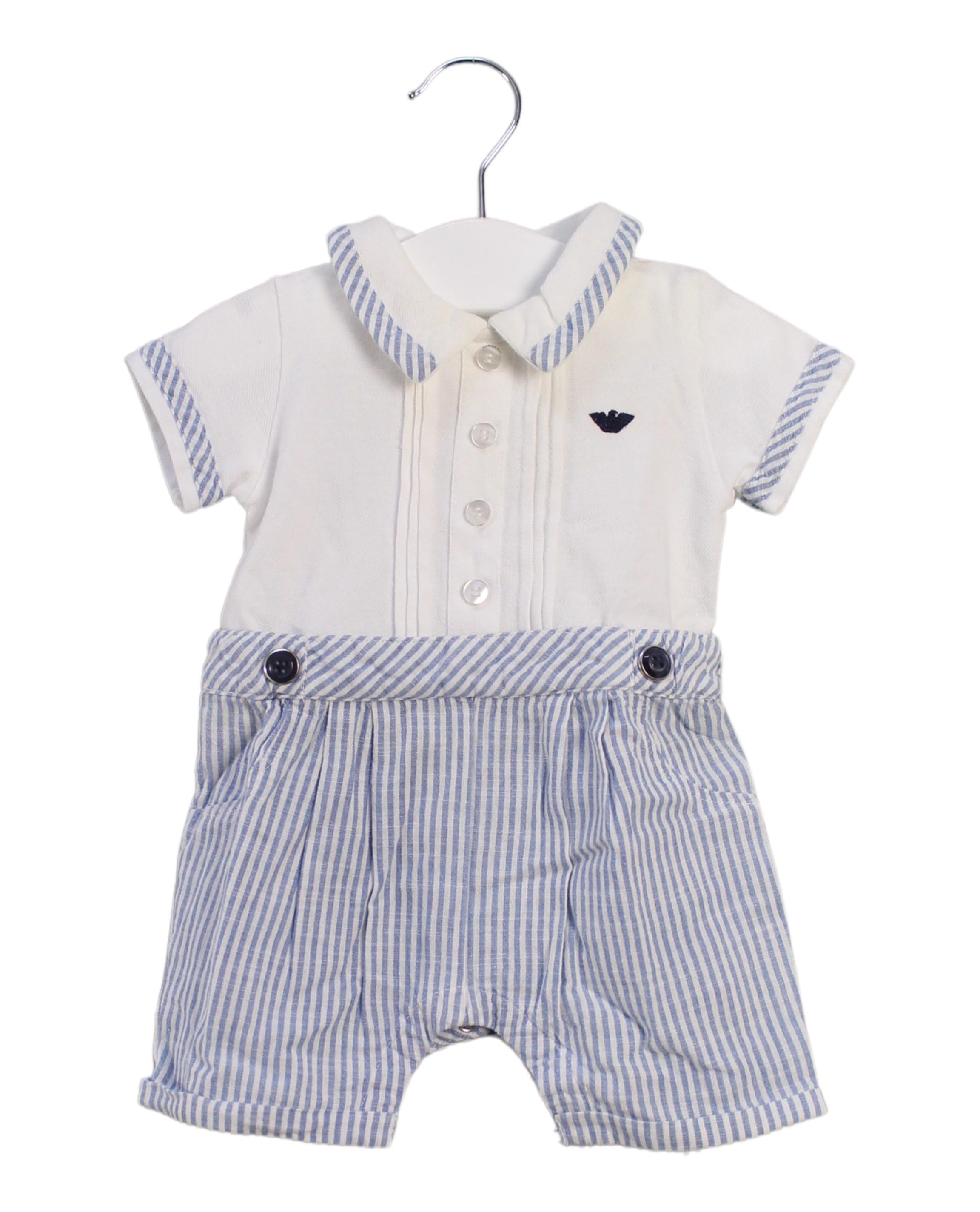 Armani Baby Romper for Newborns 0-3 Months - Soft Cotton Onesie for Boys & Girls - Perfect for Casual Outings, Family Photos & Everyday Comfort