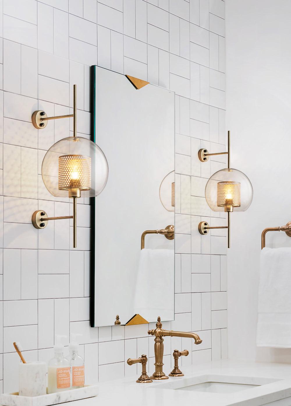 Chiswick Modern Glass Wall Light - Sleek Indoor/Outdoor Sconce for Living Room, Bedroom, Hallway & Patio Lighting