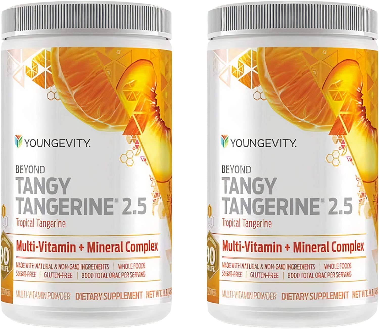Youngevity Beyond Tangy Tangerine 2.5 Tropical Tangerine Ultimate Multi-Vitamin & Mineral Complex - Natural Whole Food Supplement with 8,000 ORAC | Immune Support, Energy Boost, Daily Wellness for Active Lifestyles