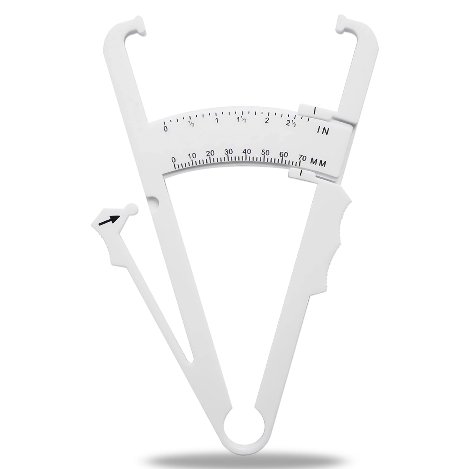 Premium Body Fat Caliper with Measurement Chart - Accurate Skinfold Caliper for Body Fat Percentage Tracking - Ideal for Fitness Enthusiasts, Personal Trainers & Home Gym Use