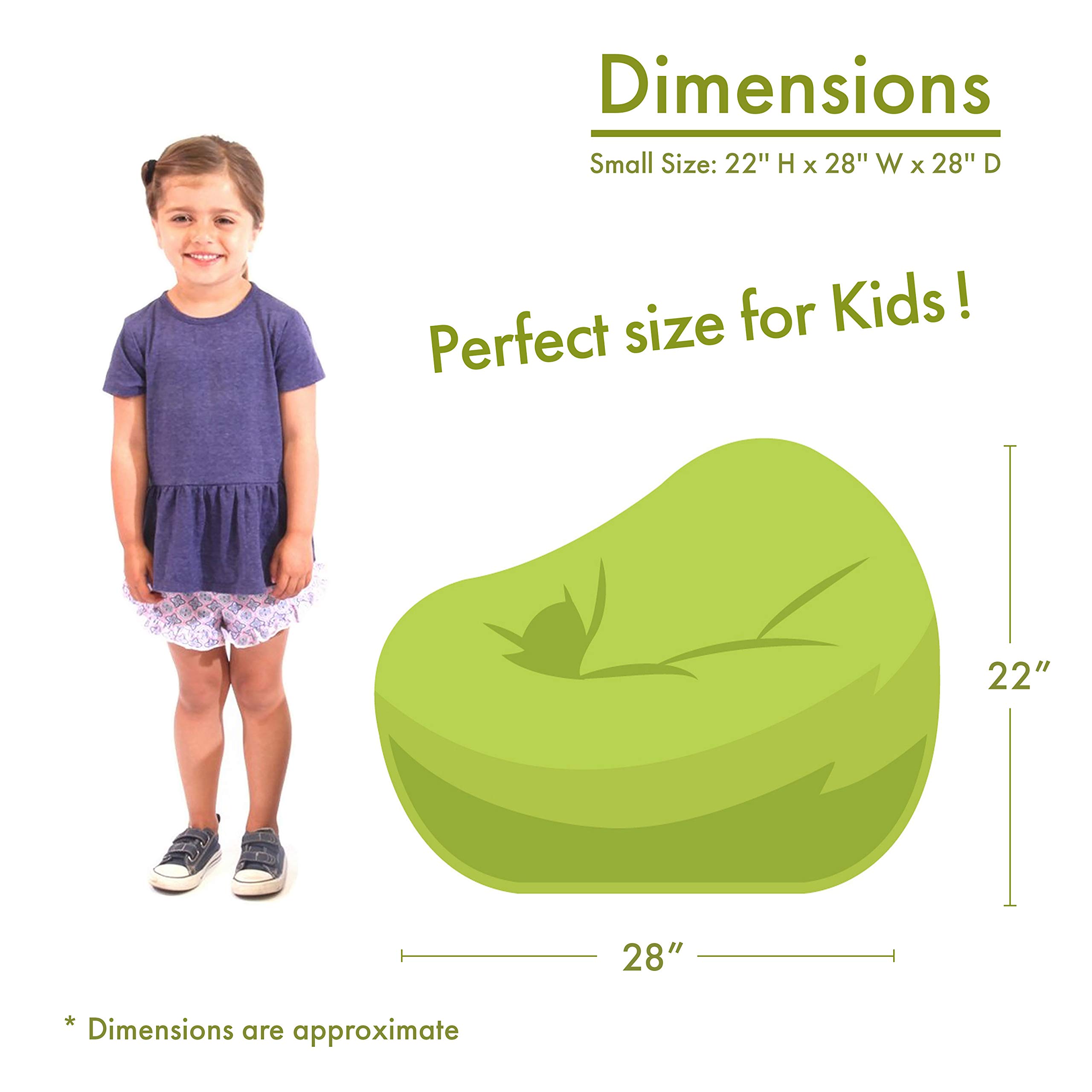 Majestic Home Goods Gray Ellie Bean Bag Chair - Ultra Soft & Comfortable for Kids, Teens & Adults - Perfect for Living Room, Bedroom, Game Room & Dorm Decor