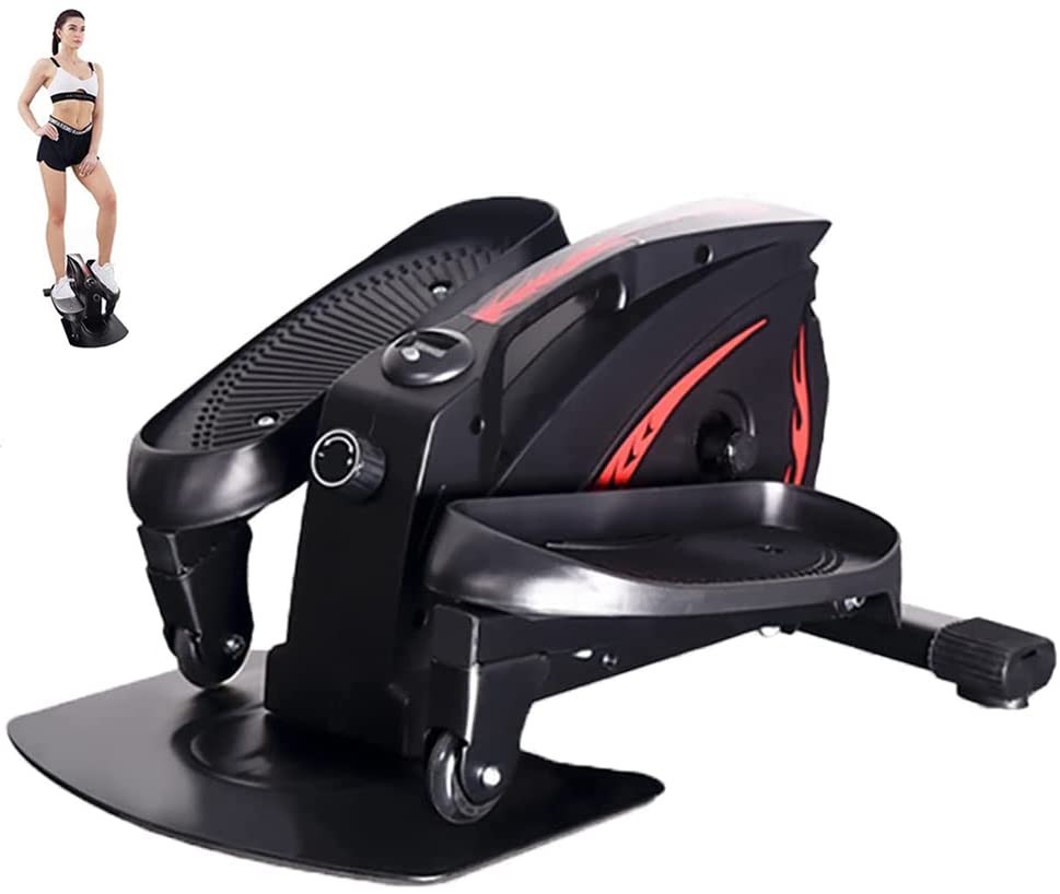Leasbar Under Desk Elliptical Machine - Mini Exercise Bike for Home & Office Workout, Adjustable Resistance, 30dB Ultra Quiet Pedal Exerciser with LCD Monitor | Compact Cardio Equipment for Sedentary Workers & Home Fitness