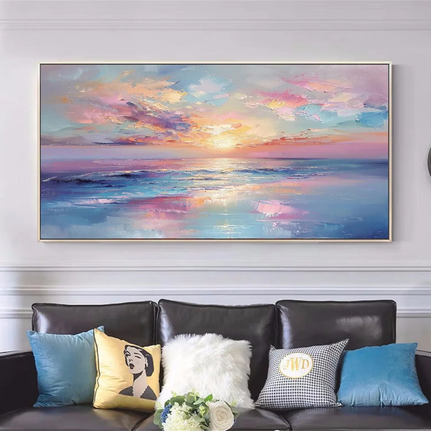 Ocean and Sky Painting #OS 155 - Stunning Seascape Wall Art for Home & Office Decor - Perfect for Living Room, Bedroom or Beach House
