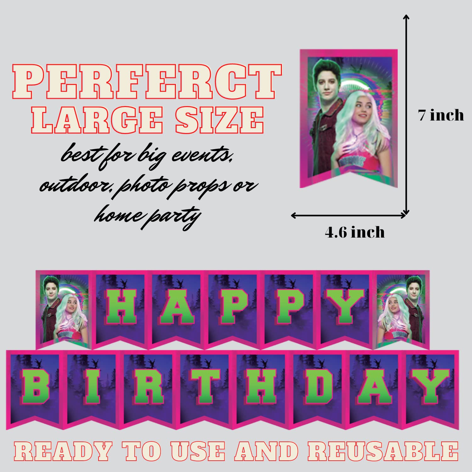 Zombie Birthday Party Supplies - Backdrop, Banner, Cake Topper | Halloween Decor