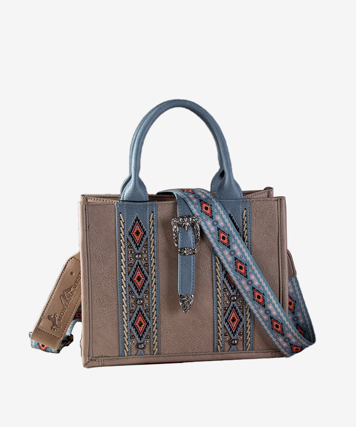 Montana West Aztec Print Concealed Carry Tote Bag for Women - Stylish & Spacious Purse with Hidden Gun Pocket - Perfect for Everyday Use, Travel, and Self-Defense