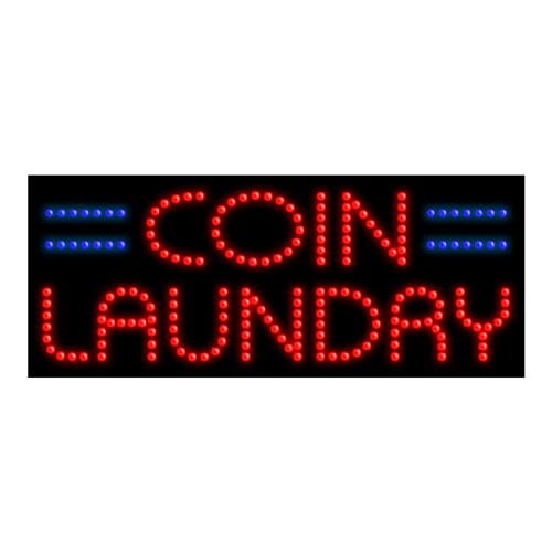 Coin Laundry LED Dots Sign #20530 - Bright & Durable Laundromat Sign for Business, Storefront, or Home Use