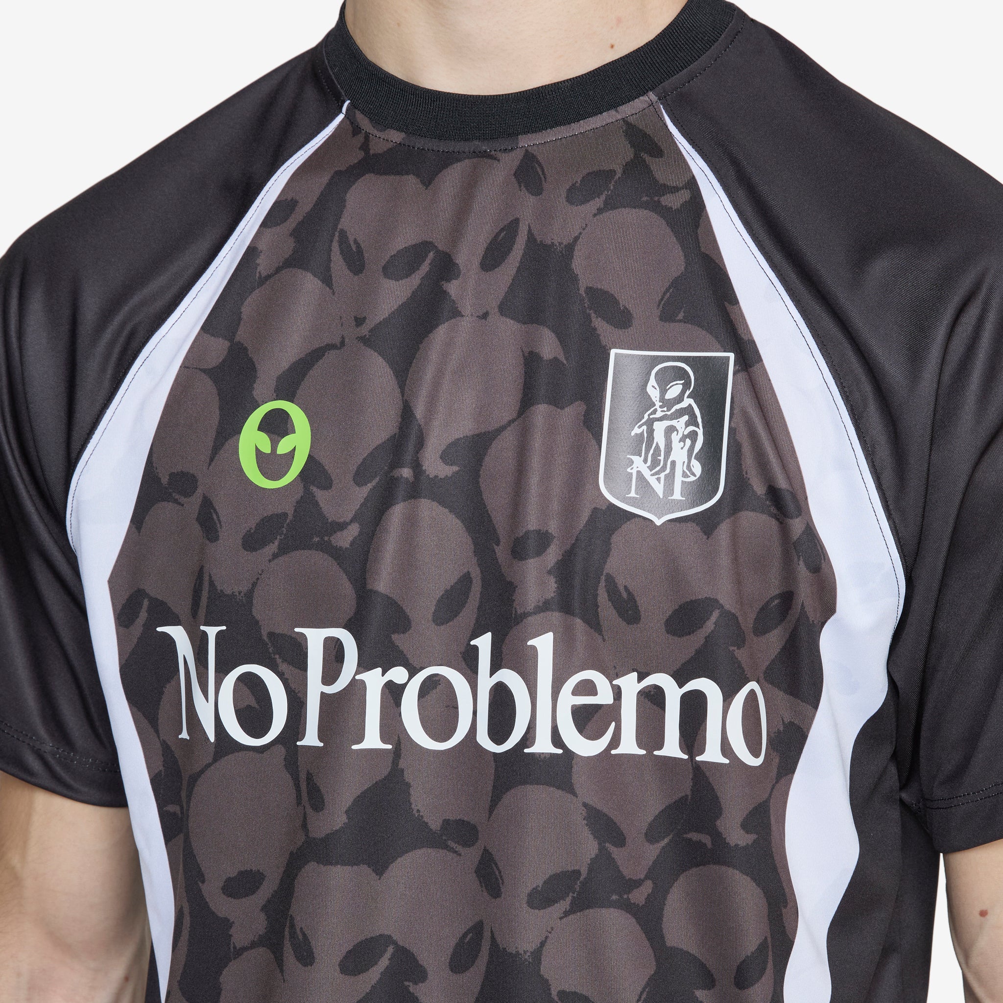 Area 51 Alien Football Jersey Black - Men's UFO Themed Soccer Shirt for Fans & Cosplay - Perfect for Game Day, Halloween & Sci-Fi Events