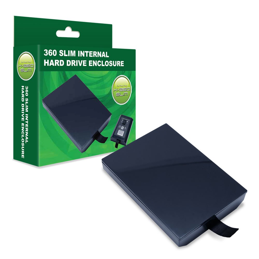 Hyperkin Xbox 360 Slim Hard Drive Enclosure - Portable External Storage Case for Data Transfer & Backup (Black) - Perfect for Gaming, File Storage & Travel Use