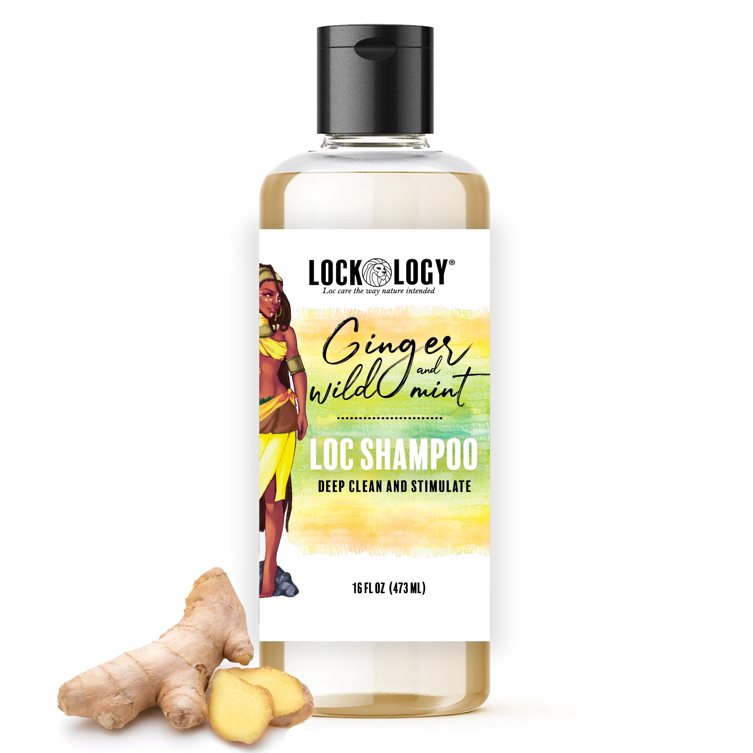 **Lockology Ginger Mint Shampoo for Dreads & Locs – Natural Hair Care for Dreadlocks – Moisturizing & Cleansing Shampoo for Healthy Locs – Perfect for Daily Use & Scalp Care**