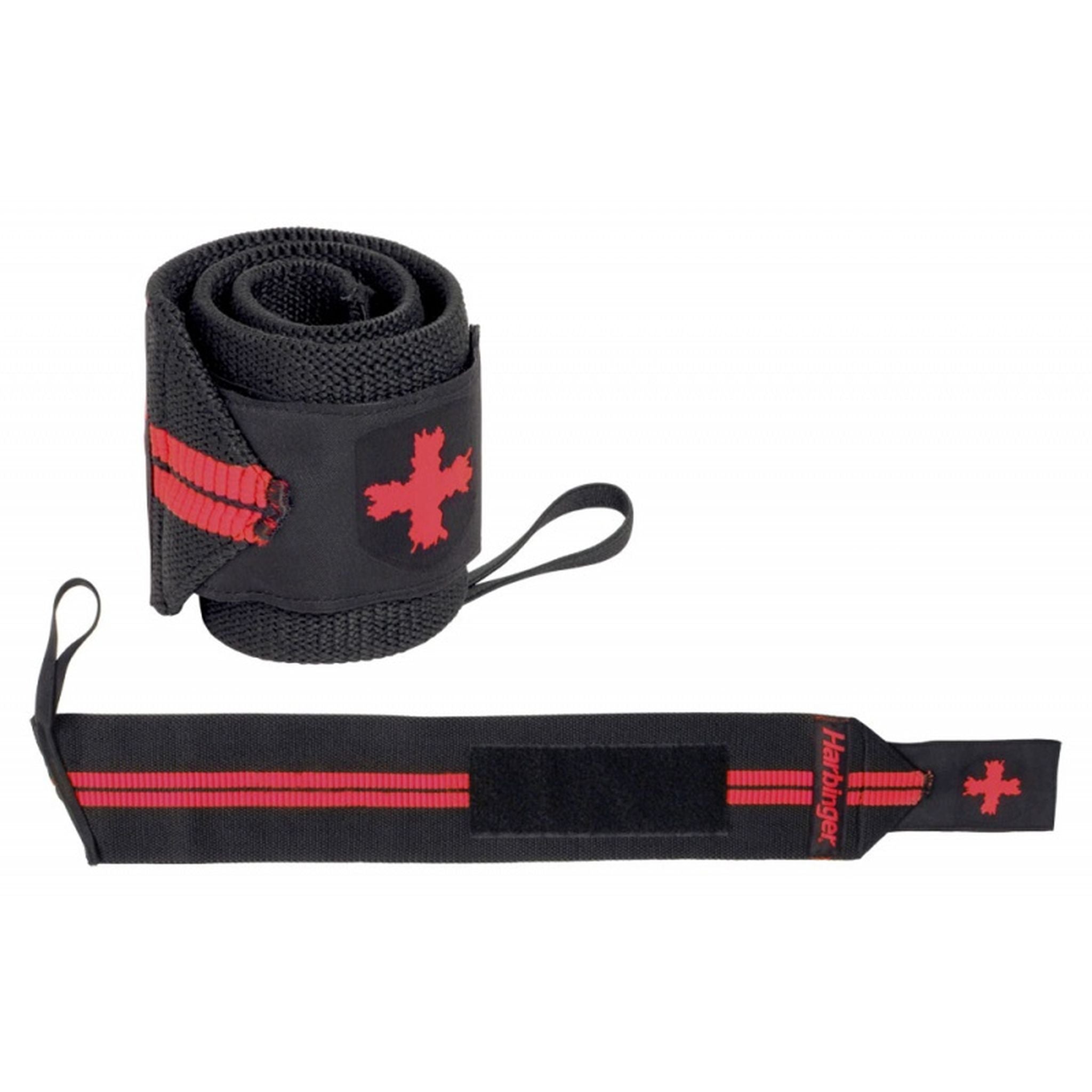 Harbinger Redline Thumb Loop Wrist Wraps - Support for Weightlifting, Powerlifting & CrossFit - Ideal for Gym Training & Strength Workouts