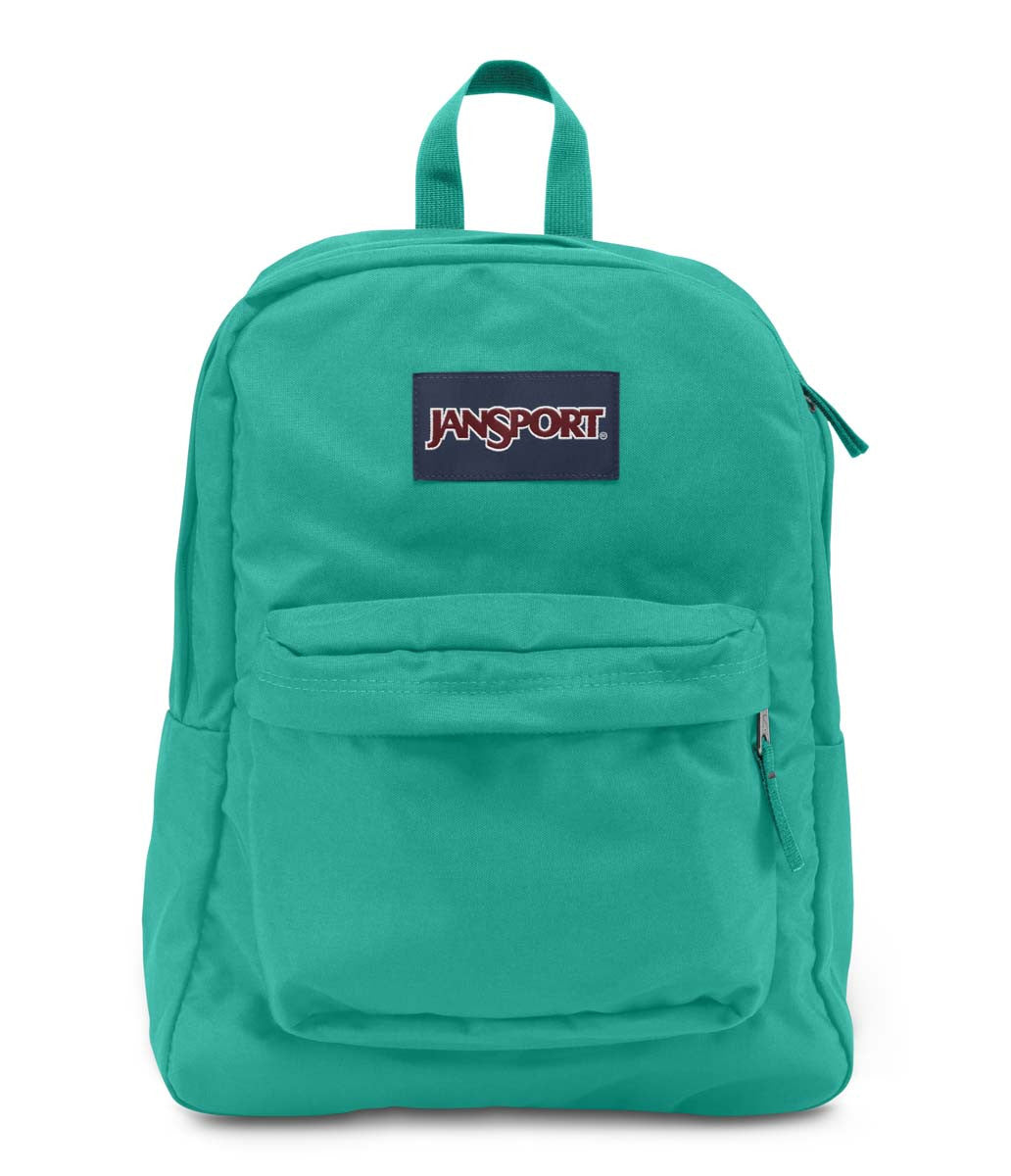 JANSPORT Superbreak Backpack - Lightweight Laptop Backpack for School & Travel, Durable Bookbag with Front Utility Pocket, Spanish Teal - Perfect for College Students, Work Commute & Outdoor Adventures