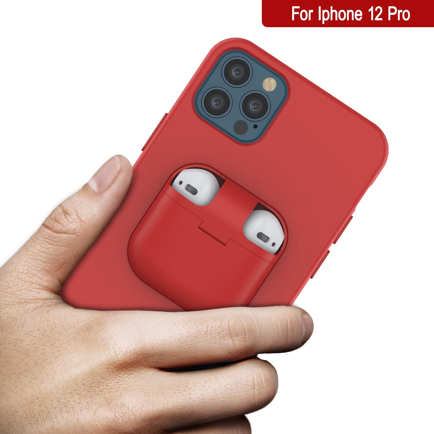 PunkCase 2-in-1 iPhone 12 Pro Case with AirPods Holder (6.1