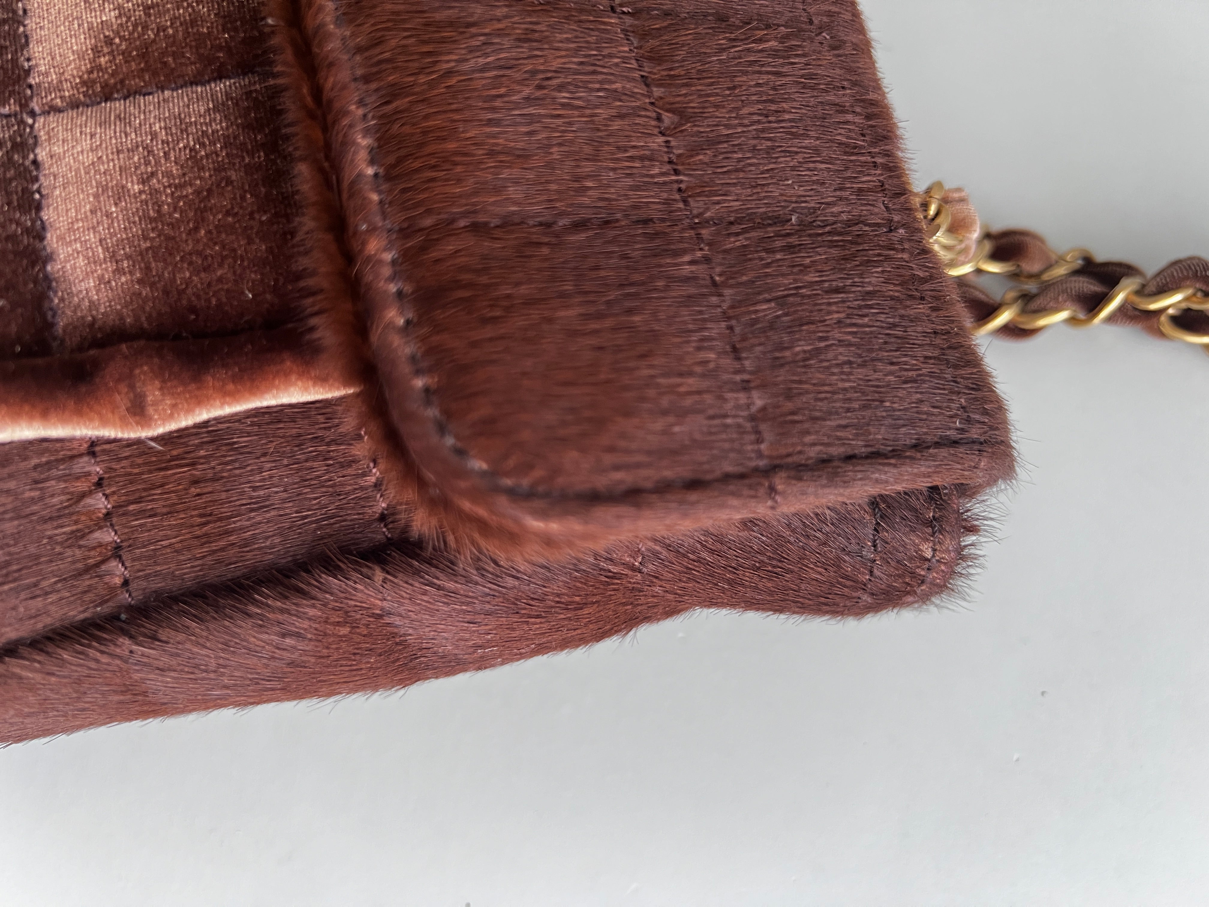 Chanel Pony Hair & Velvet Chocolate Bar Flap Bag - Luxury Designer Handbag for Women | Perfect for Evening Parties, Date Nights & Special Occasions