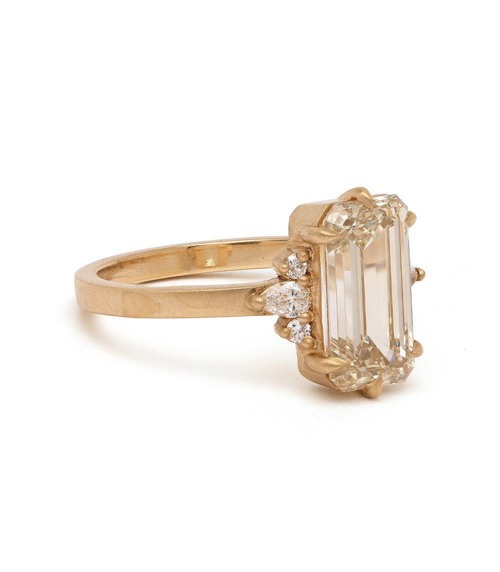 Melina 2 53Ct Step Cut Champagne Diamond Engagement Ring for Women - Elegant Wedding & Proposal Jewelry Gift