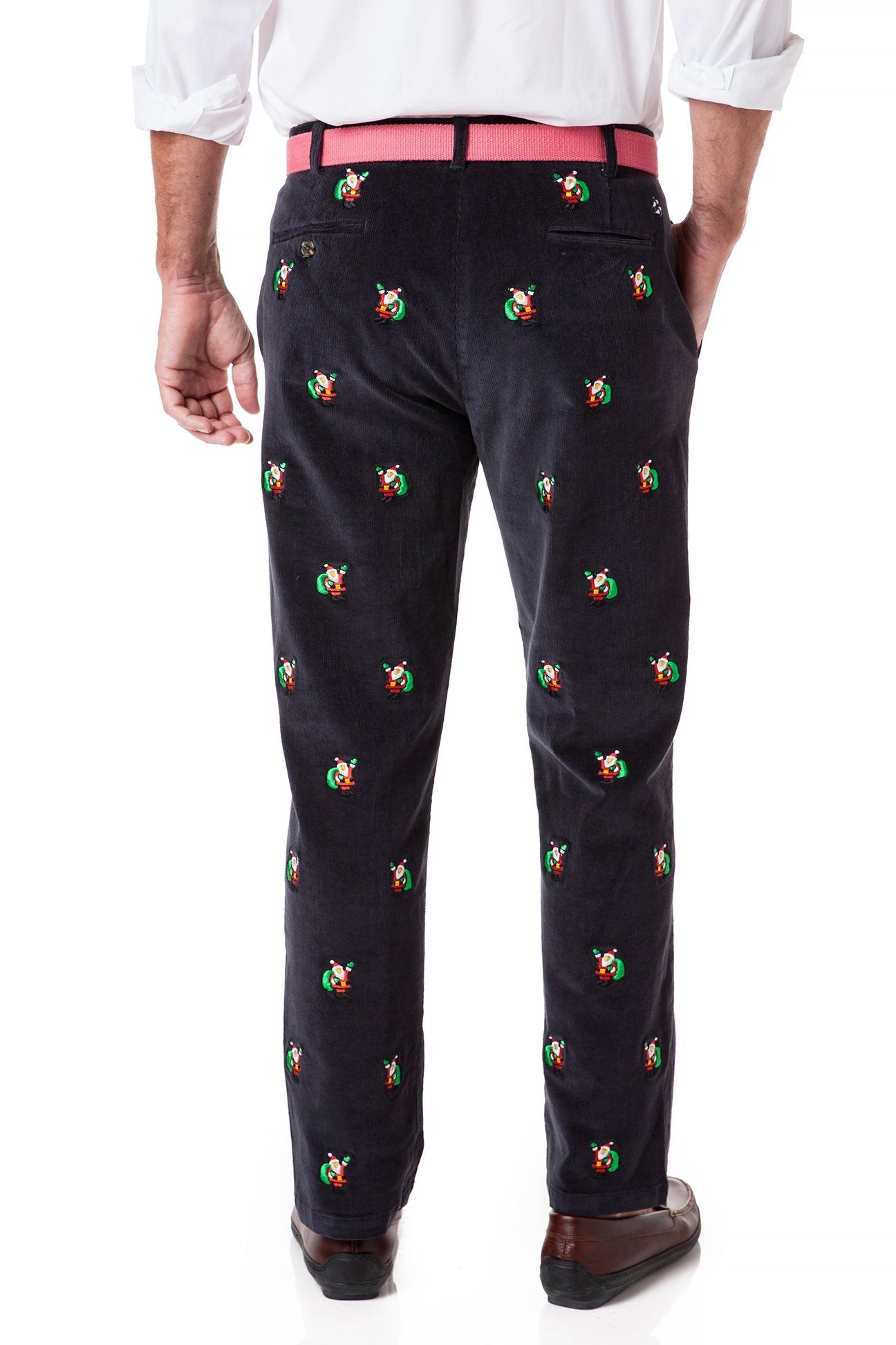 Beachcomber Corduroy Pants for Men - Nantucket Navy Blue Casual Trousers - Perfect for Winter, Christmas & Holiday Outfits